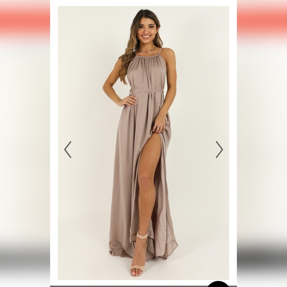 NWT Showpo Graceful Dancer Dress In Mocha size 4